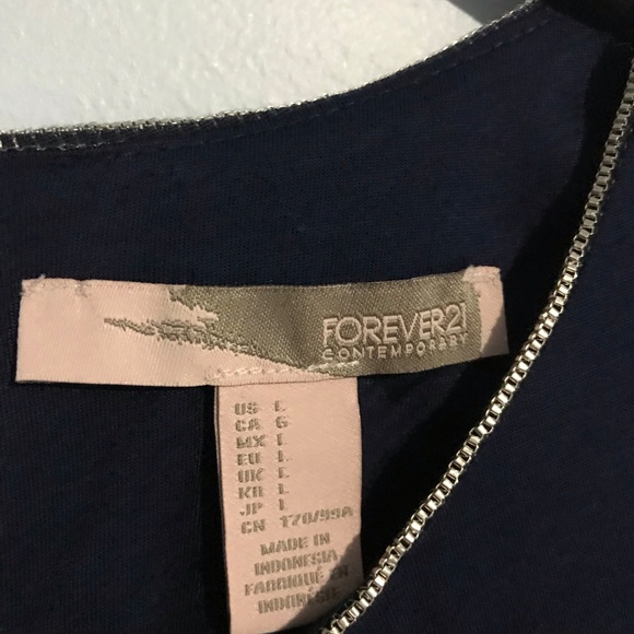 Forever 21 Navy Chain Neckline Top - Picture 4 of 4